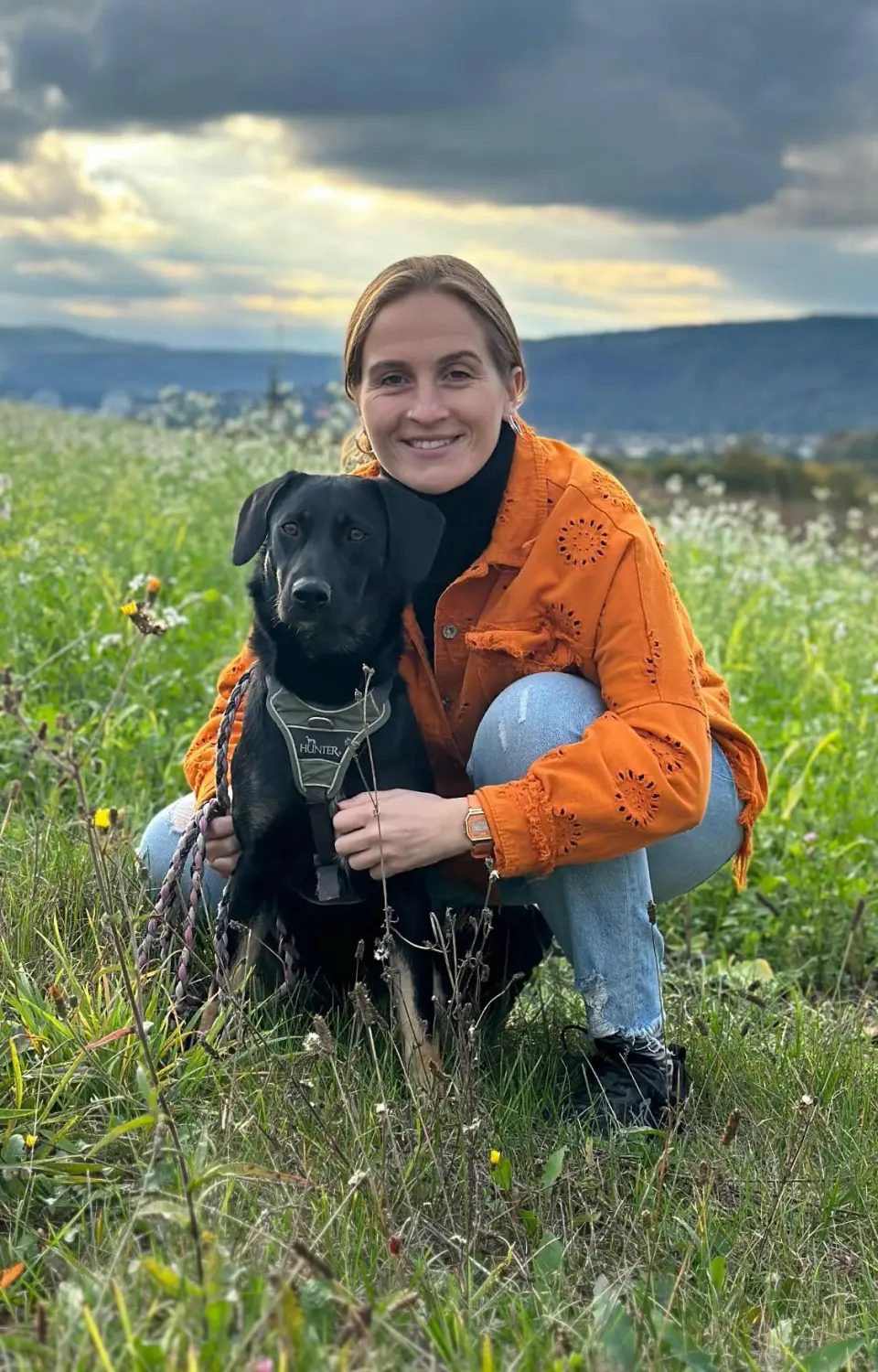 Kathleen mit Hund